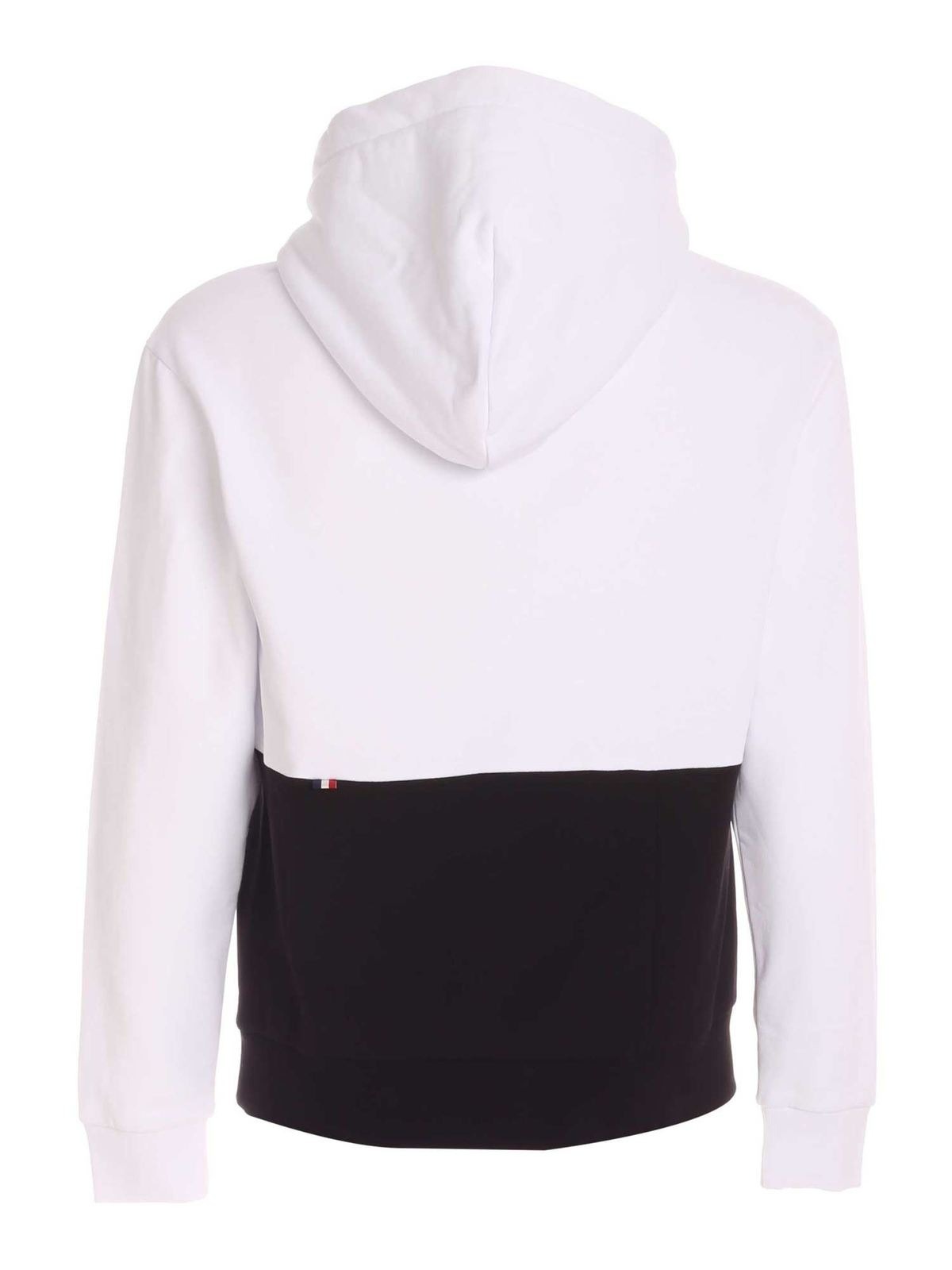 Moncler Color-Block Logo Hoodie White/Black (Pre-Loved)