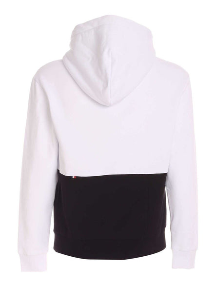 Moncler Color-Block Logo Hoodie White/Black (Pre-Loved)