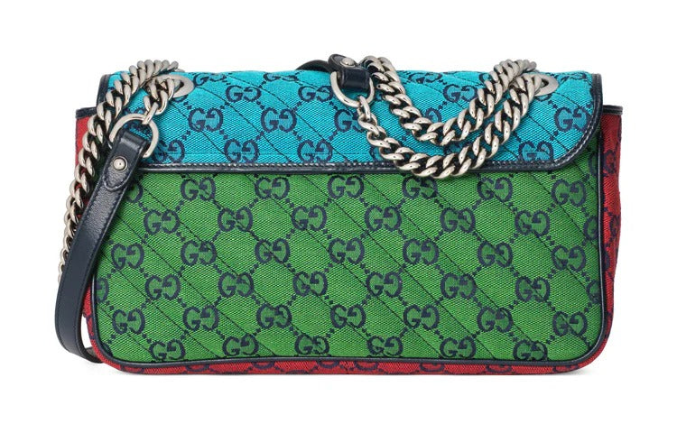 Gucci GG Marmont Multicolor Canvas Super Mini Bag 