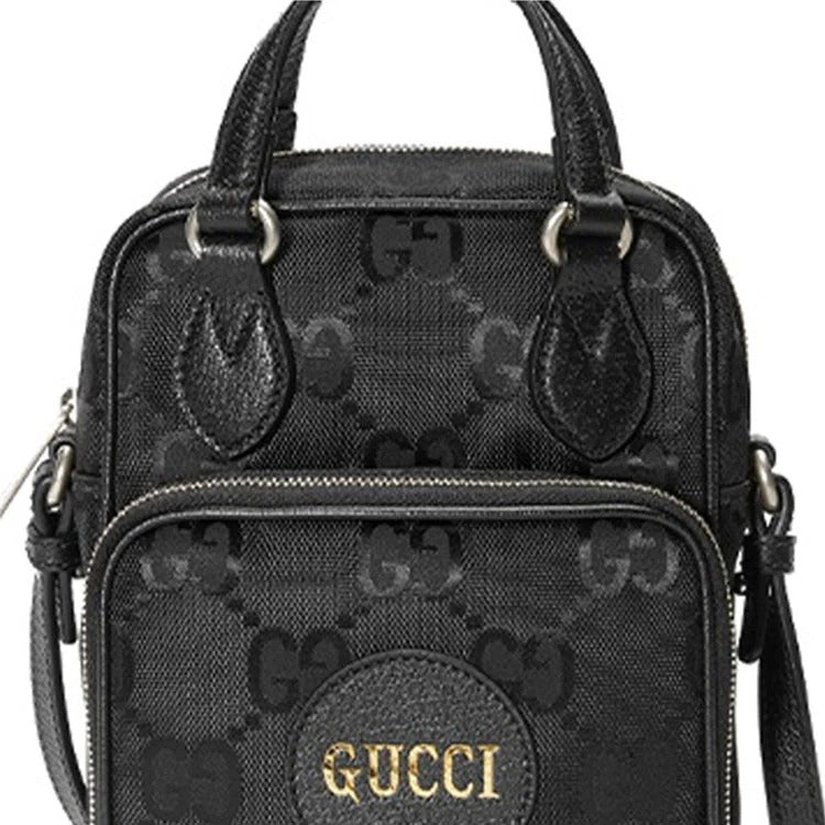 Gucci Black GG Nylon Mini Crossbody Pouch 