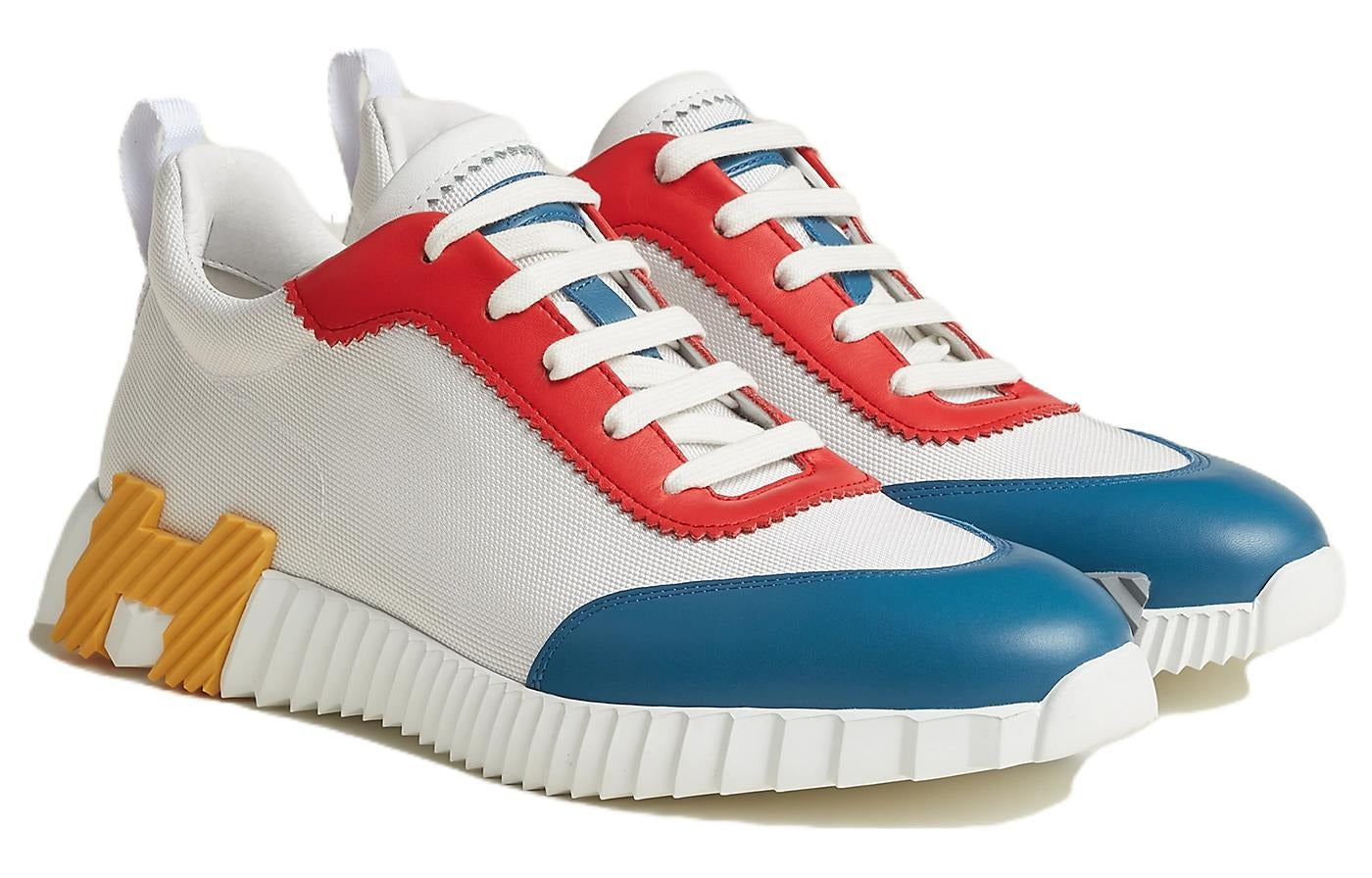 Hermès Multi-Color Technical Canvas Bouncing Sneakers 