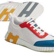 Hermès Multi-Color Technical Canvas Bouncing Sneakers 
