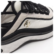 Chanel White and Black Runner Sneakers 