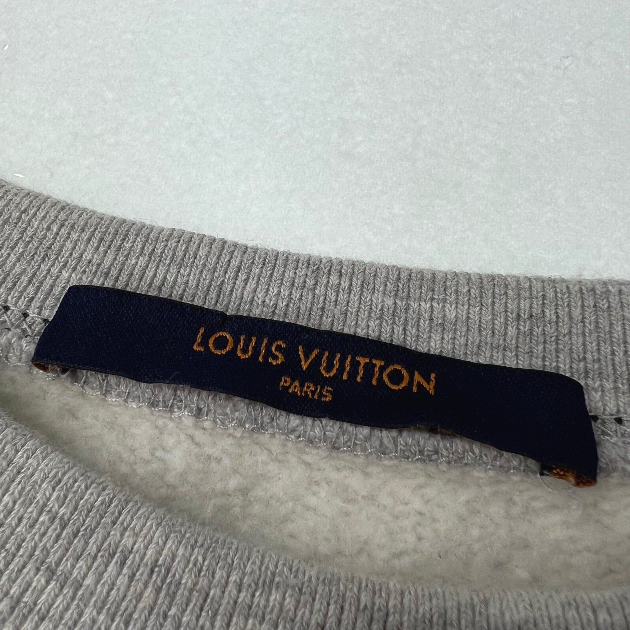 Louis Vuitton Heather Grey 'Peace and Love' Sweatshirt (Pre-Loved)