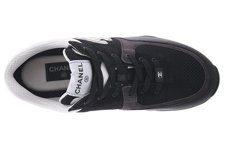 Chanel Black and White Runner Sneakers 