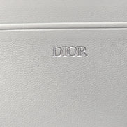 Dior CD Diamond Pouch Bag Grey Coated Canvas 