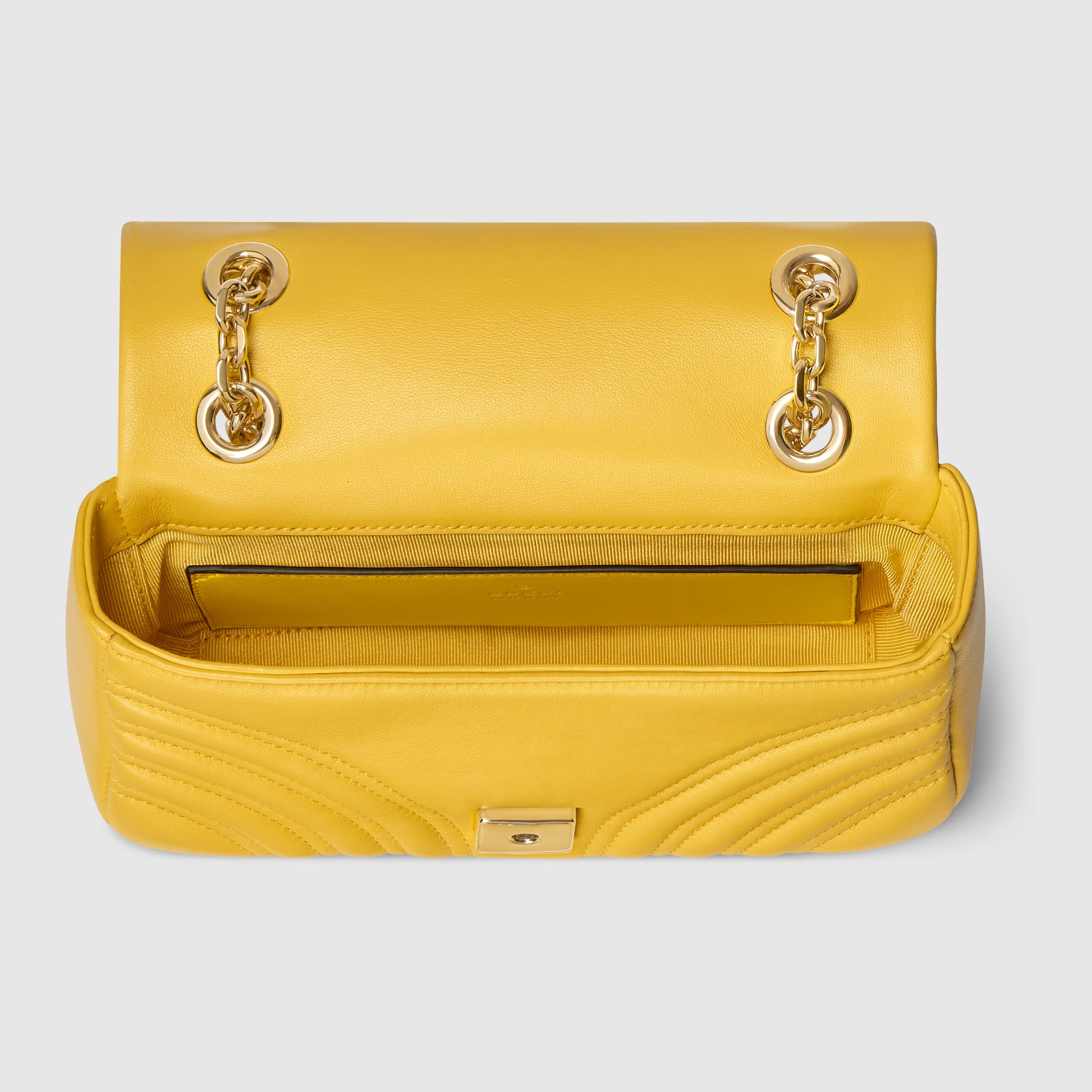 Gucci GG Marmont Matelassé Yellow Leather Mini Bag (Pre-Loved)