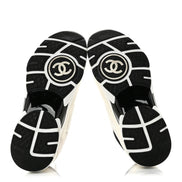 Chanel White and Black Runner Sneakers 