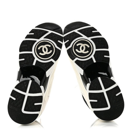 Chanel White and Black Runner Sneakers "Unworn"