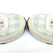 Chanel Tweed Runners Cream & Light Blue 