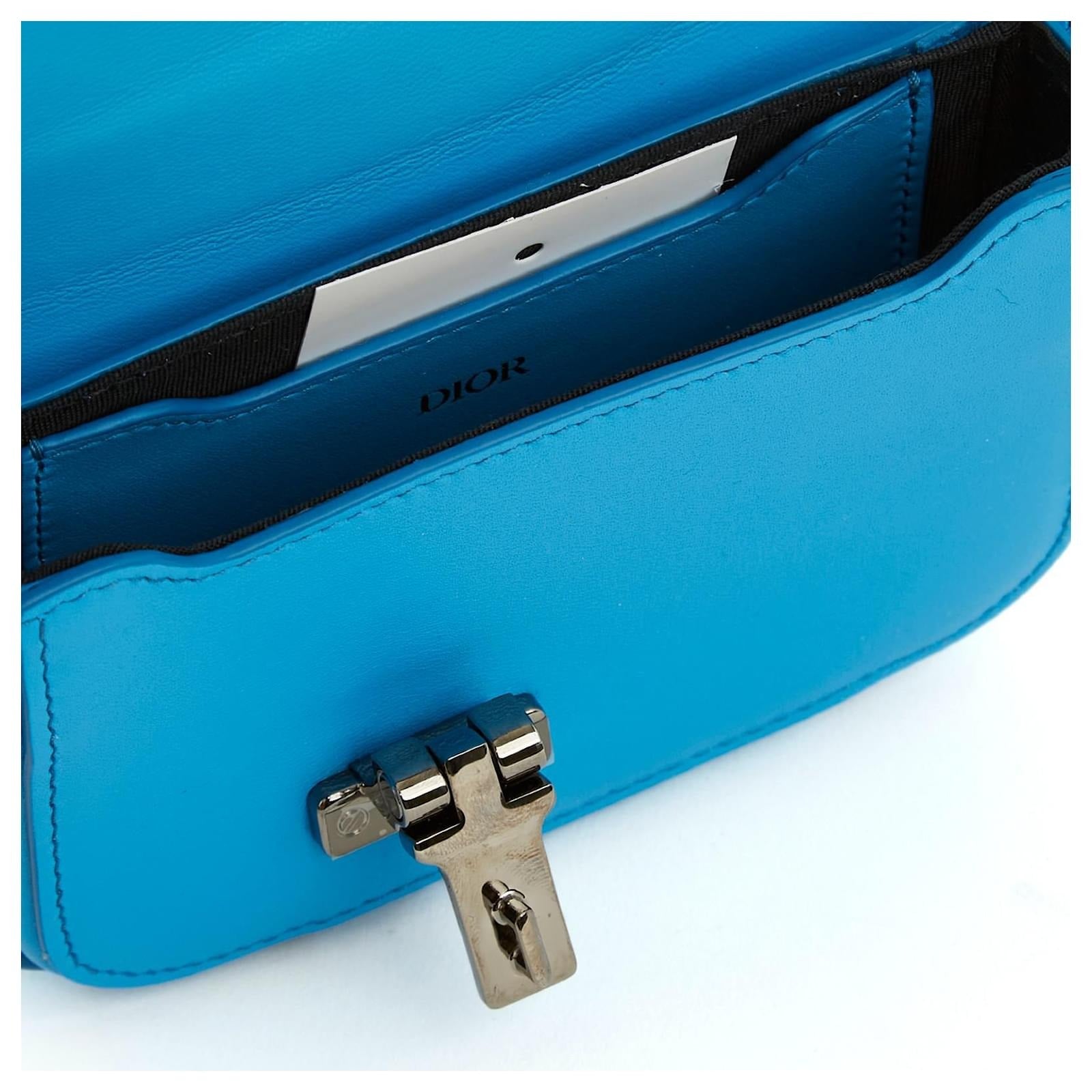 Dior Smooth Calfskin Pouch With Strap Blue “Never Owned”