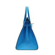 Hermes Birkin 25 Epsom Leather Bleu Frida with Palladium Hardware 