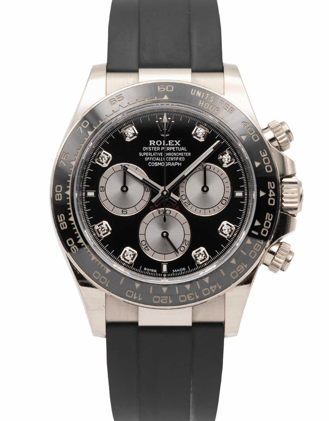 Rolex Cosmograph Daytona 126519 White Gold Oysterflex Diamond Dial "Unworn"
