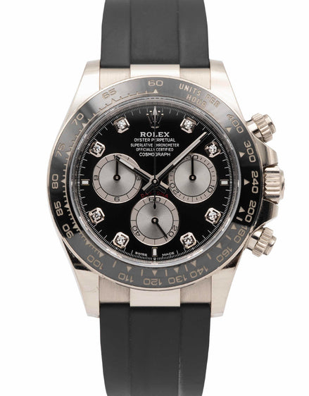 Rolex Cosmograph Daytona 126519 White Gold Oysterflex Diamond Dial "Unworn"