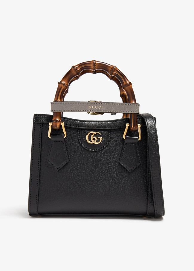 Gucci Black Leather Diana Small Tote Bag "Unworn"