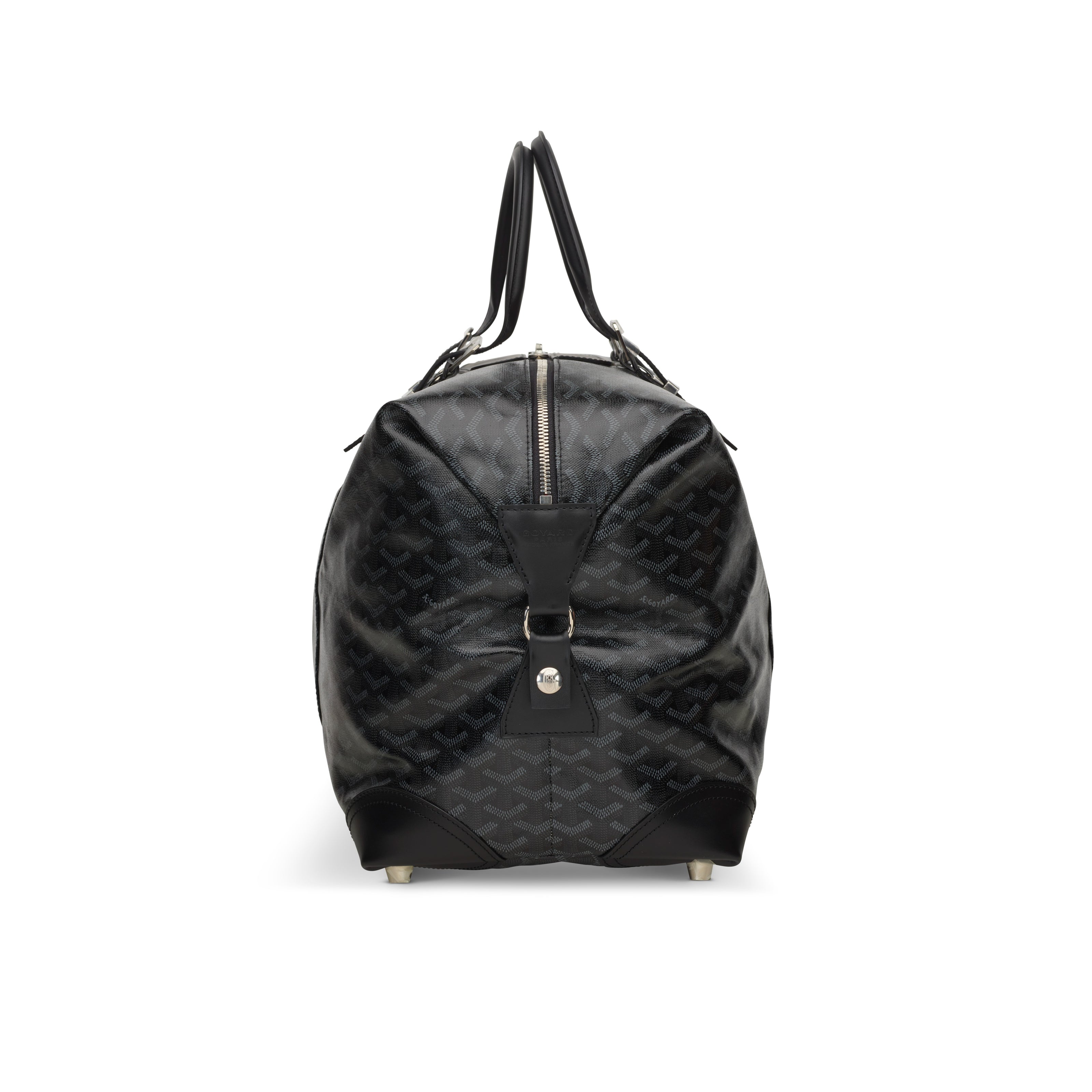 Goyard Jet Black Goyardine Canvas Bowling 45 