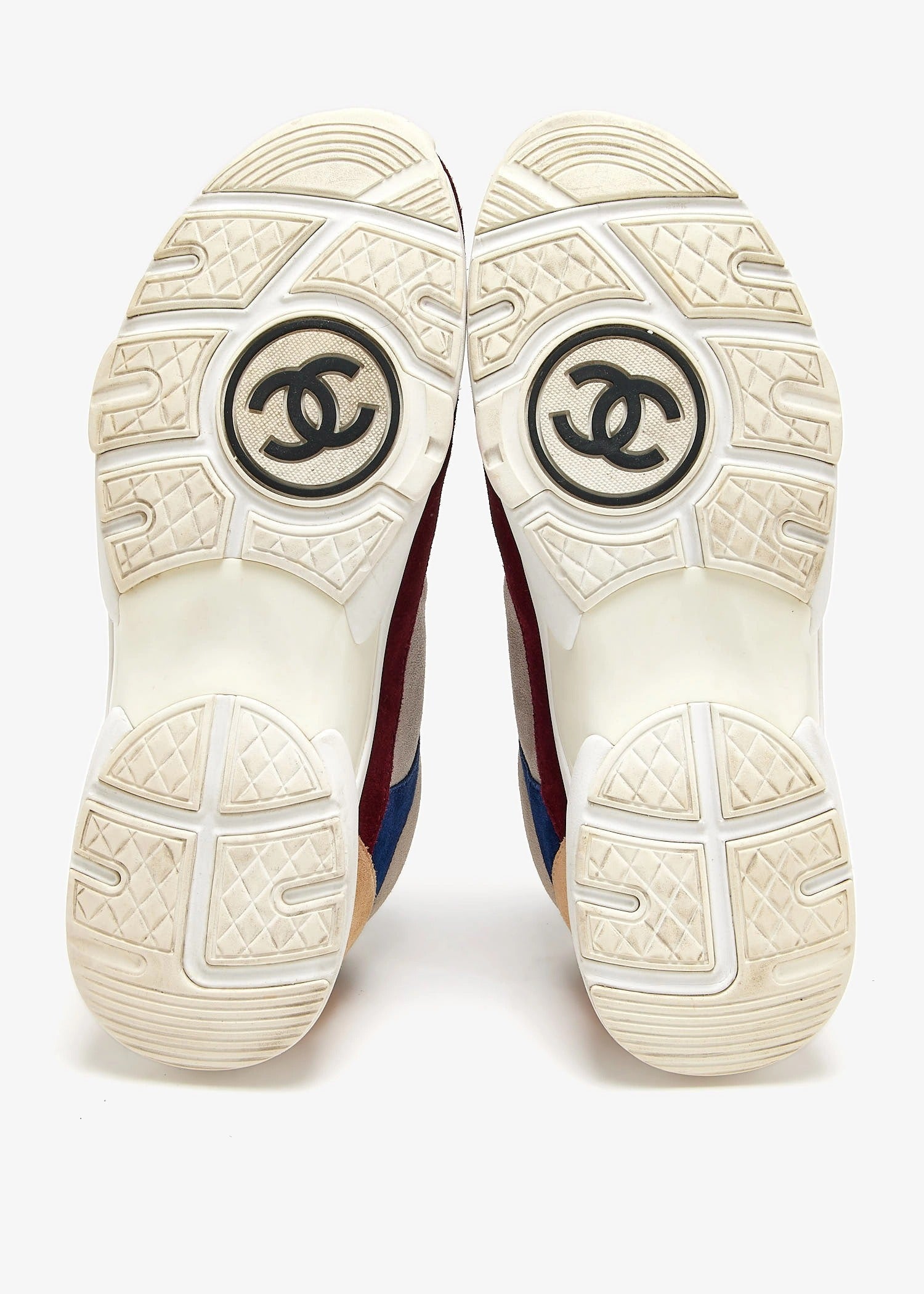 Chanel Multi-Color Suede & Mesh Low-Top Sneakers (Pre-Loved)