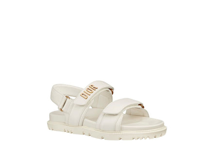 Dior White Woven Dioract Sandals "Unworn"