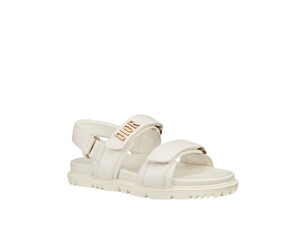 Dior White Woven Dioract Sandals "Unworn"