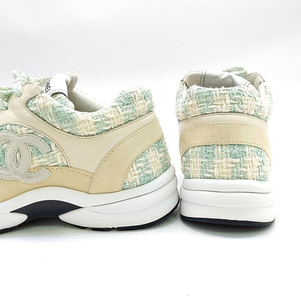 Chanel Tweed Runners Cream & Light Blue "Unworn"