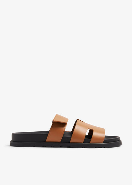 Hermès Chypre Sandal Gold Calfskin with Black Sole "Unworn"