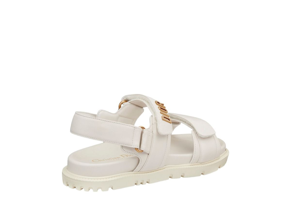 Dior White Woven Dioract Sandals 