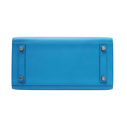 Hermes Birkin 25 Epsom Leather Bleu Frida with Palladium Hardware 