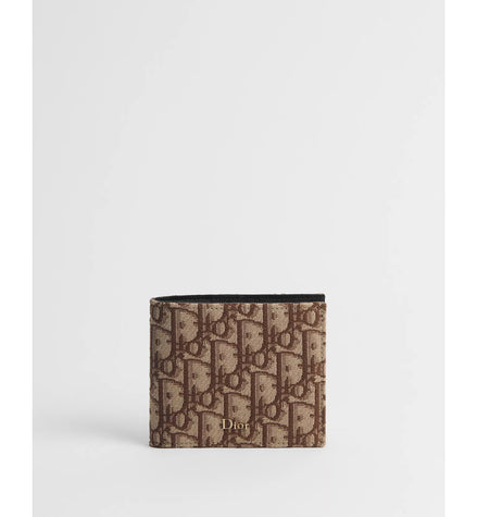 Dior Bi-Fold Wallet Beige and Black Dior Oblique Jacquard "Unworn"