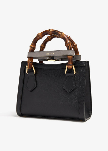 Gucci Black Leather Diana Small Tote Bag "Unworn"