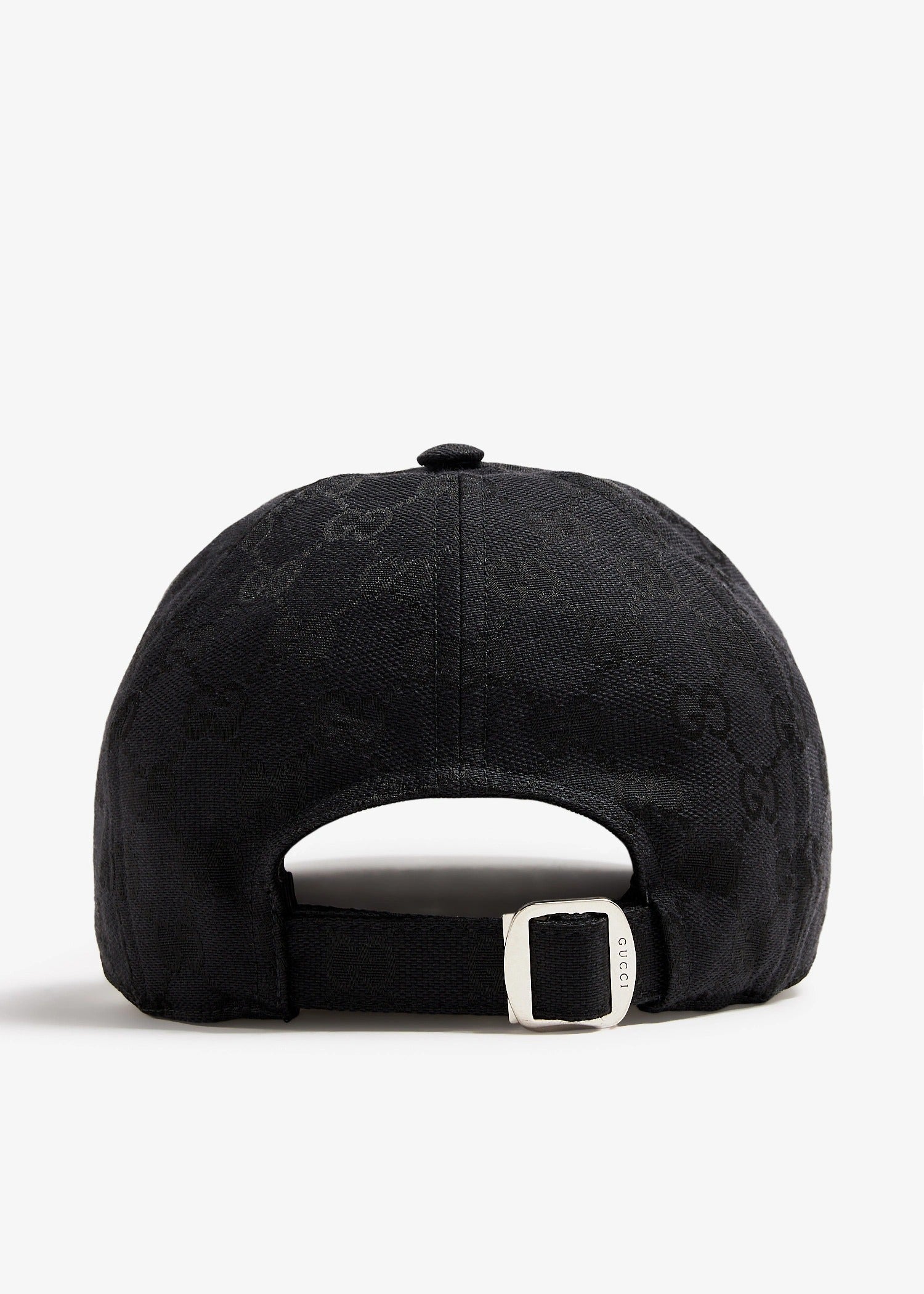 Gucci Original GG Canvas Web Stripe Black Baseball Hat (Pre-Loved)