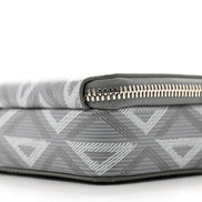 Dior CD Diamond Pouch Bag Grey Coated Canvas 