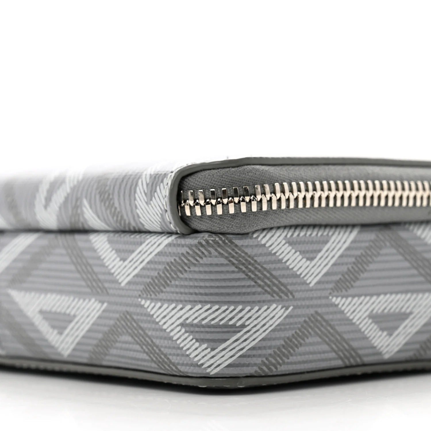 Dior CD Diamond Pouch Bag Grey Coated Canvas 