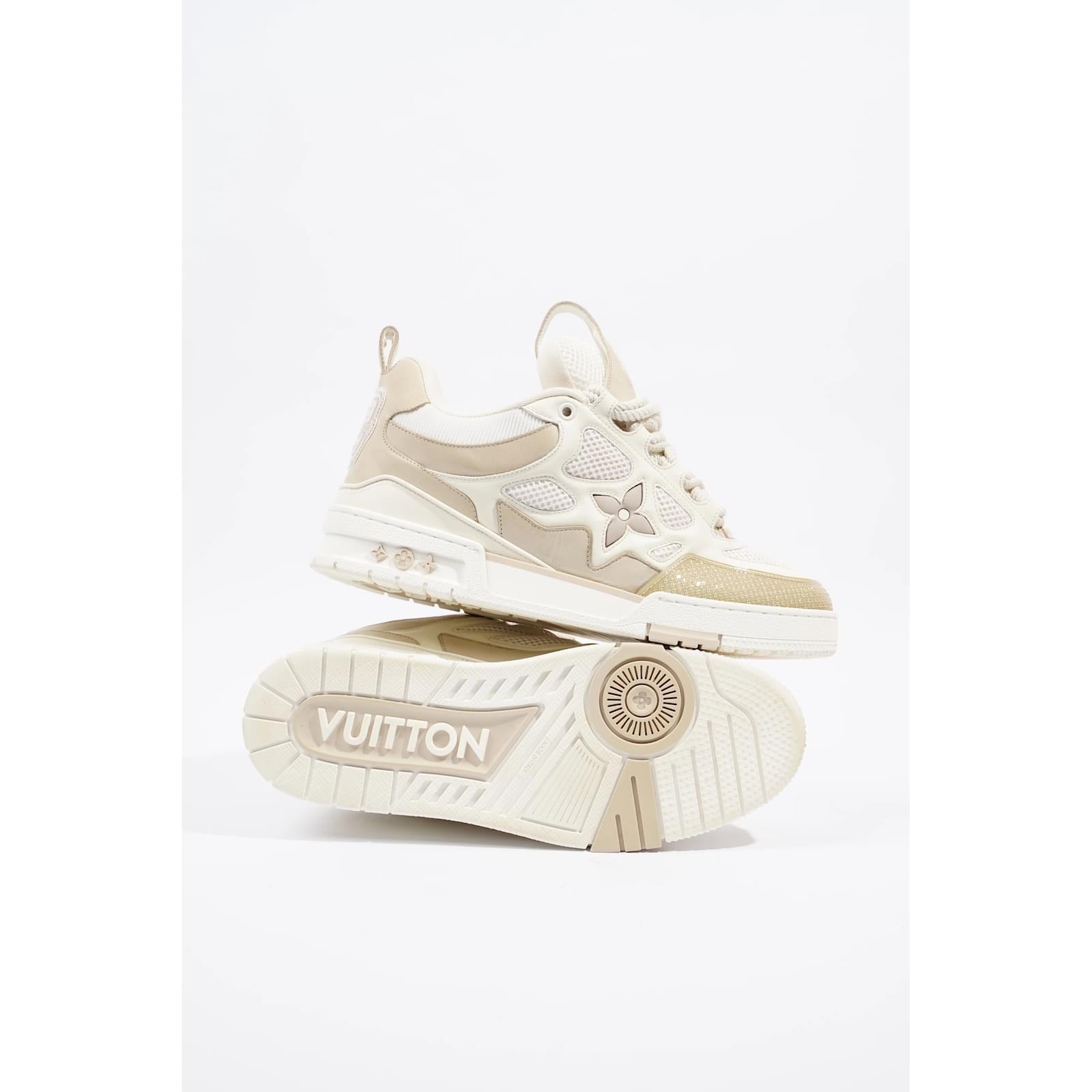 Louis Vuitton Beige and White Skate Sneakers 