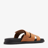 Hermès Chypre Sandal Gold Calfskin with Black Sole 