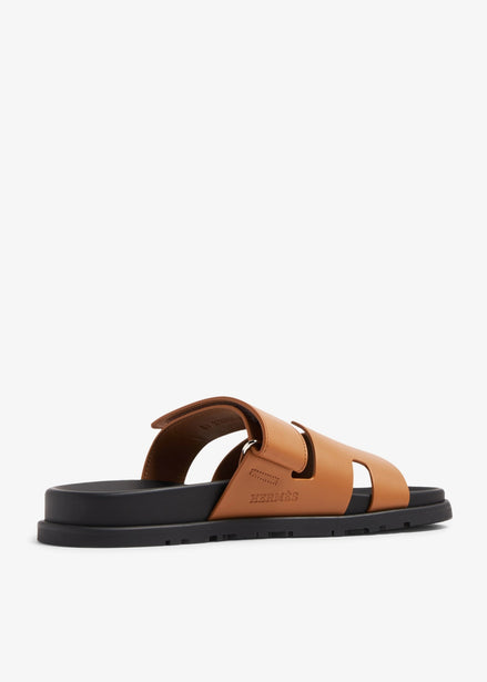 Hermès Chypre Sandal Gold Calfskin with Black Sole "Unworn"
