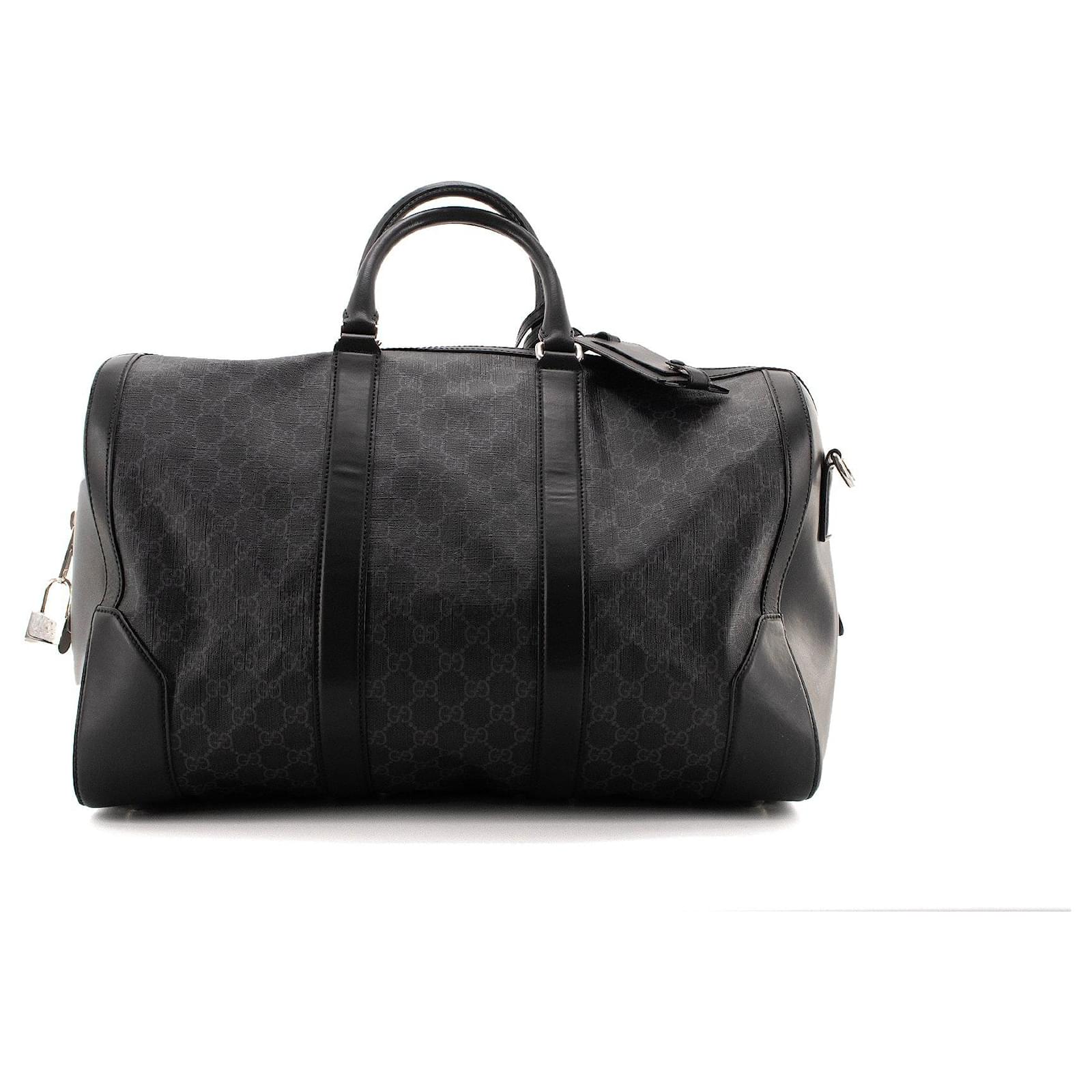 Gucci Savoy Medium Duffel Bag 45cm Black GG Supreme (Pre-Loved)