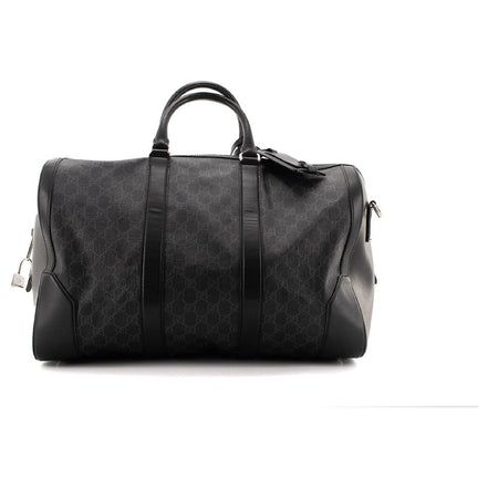 Gucci Savoy Medium Duffel Bag 45cm Black GG Supreme (Pre-Loved)
