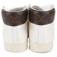 Louis Vuitton Rivoli White Leather Monogram High-Top Sneakers (Pre-Loved)