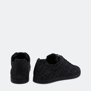 Fendi Black & Grey FF Monogram Low-Top Sneakers (Pre-Loved)