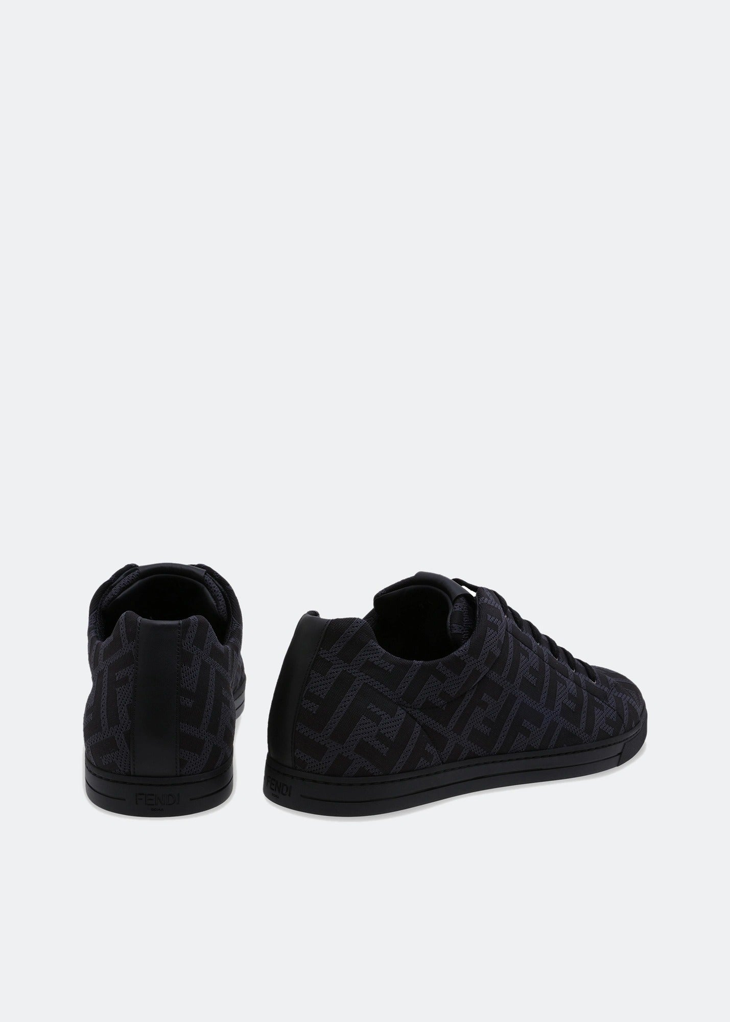 Fendi Black & Grey FF Monogram Low-Top Sneakers (Pre-Loved)