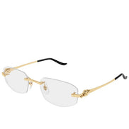 Gold Cartier 3D Panthère Glasses 