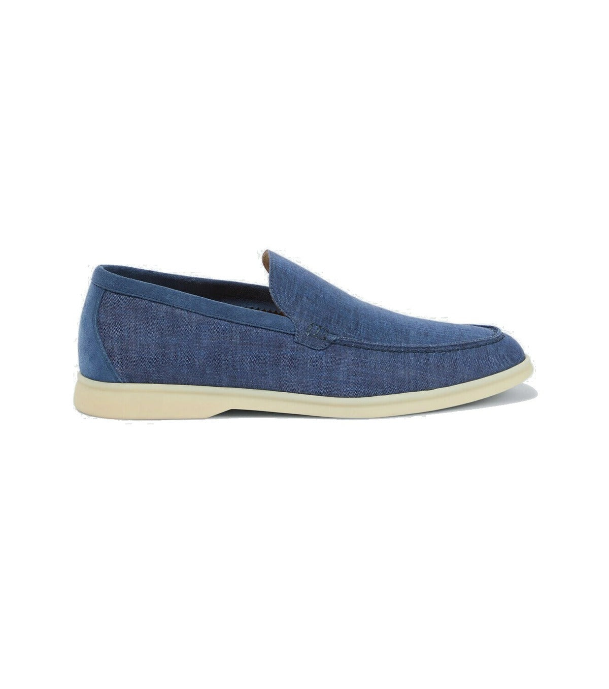 Loro Piana Blue Denim Summer Walk Loafers 