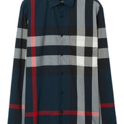 Burberry Charcoal and Red Check Long-Sleeve Shirt (Pre-Loved)
