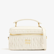 Miu Miu Matelassé Nappa Leather Vanity Case White (Pre-Loved)