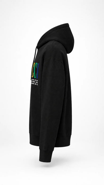 Gucci Black Rainbow Cities Logo Hoodie "Unworn"