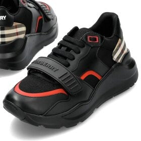 Burberry Black and Red Ramsey Vintage Check Sneakers "Unworn"