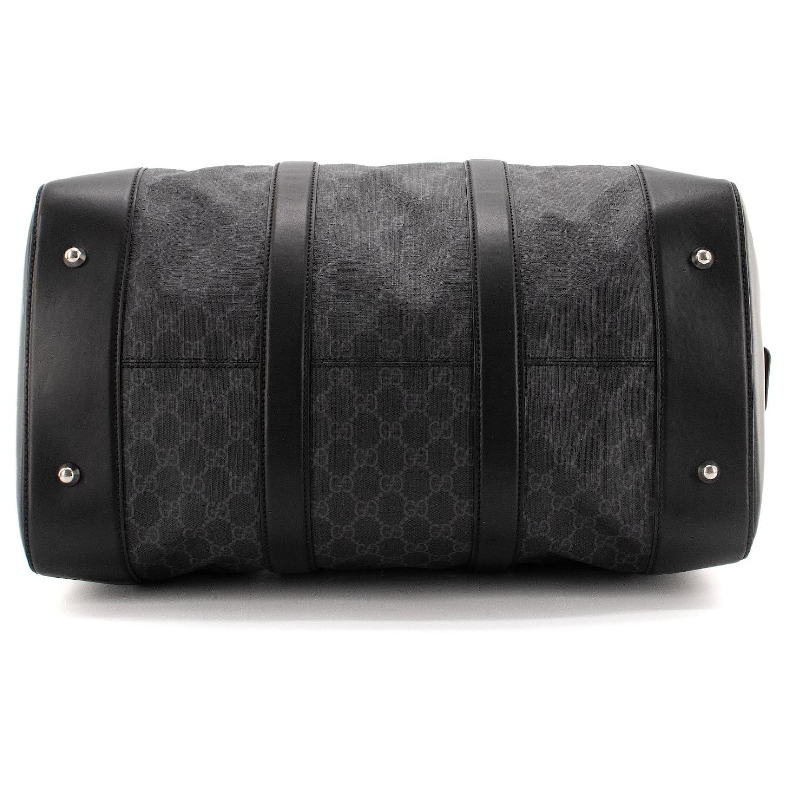 Gucci Savoy Medium Duffel Bag 45cm Black GG Supreme (Pre-Loved)