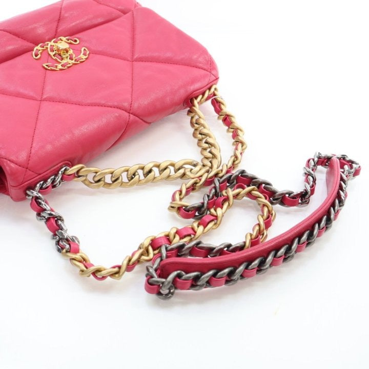 Chanel 19 Medium Flap Bag Pink Lambskin 