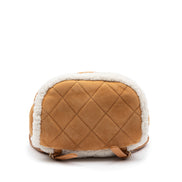 Chanel Coco Neige Shearling Suede Beige Backpack 