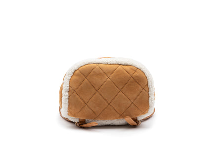 Chanel Coco Neige Shearling Suede Beige Backpack "Unworn"